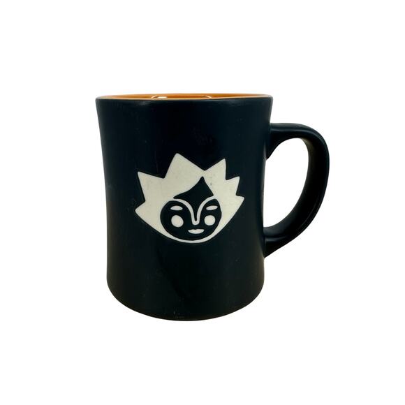 Starbucks 2011 Kenya Black Matte Engraved Mermaid Face Sun Coffee Mug - Picture 1 of 5